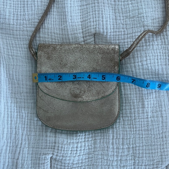 maje Vintage Gold Leather Crossbody Bag - Picture 13 of 15